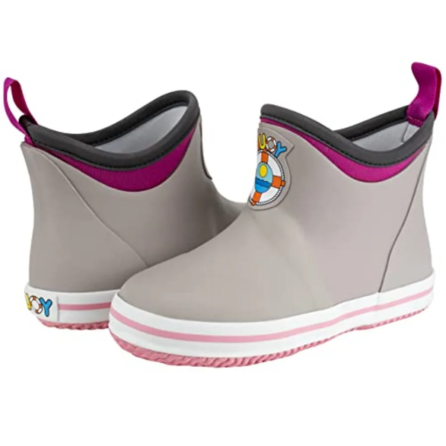 

Buoy Boots Solid Color Toddler and Ankle Rain Boots for Boys and Girls
