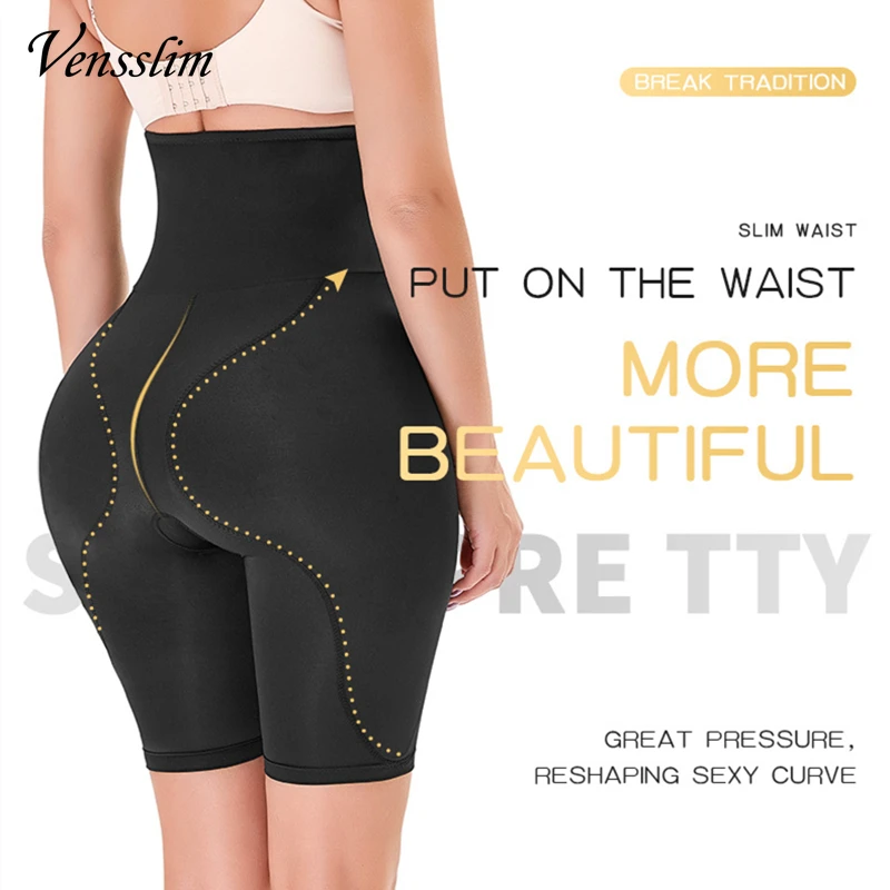 Vensslim Butt Lifter Shapewear Body Shaper Shorts Women Paded Panties Tummy Control Panties Hip Enhancer Waist Trainer Underwear