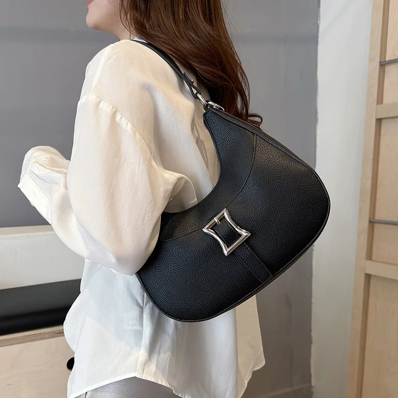 

Korean Style Crescent Shoulder Bag - Trendy Underarm Purse for Women, Spacious Crossbody Handbag Commute Work Chic Tote