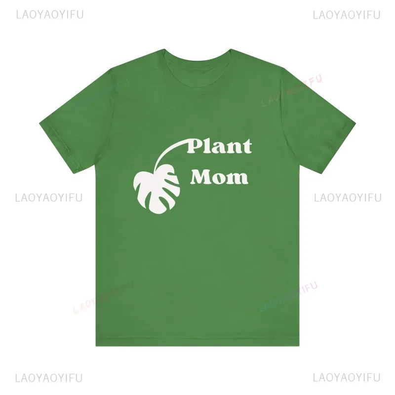 مصنع أمي Monstera تي شيرت غير رسمي مضحك عيد الأم قميص جودة عالية القطن الكلاسيكية الكبار قصيرة الأكمام الصيف في الهواء الطلق القمم