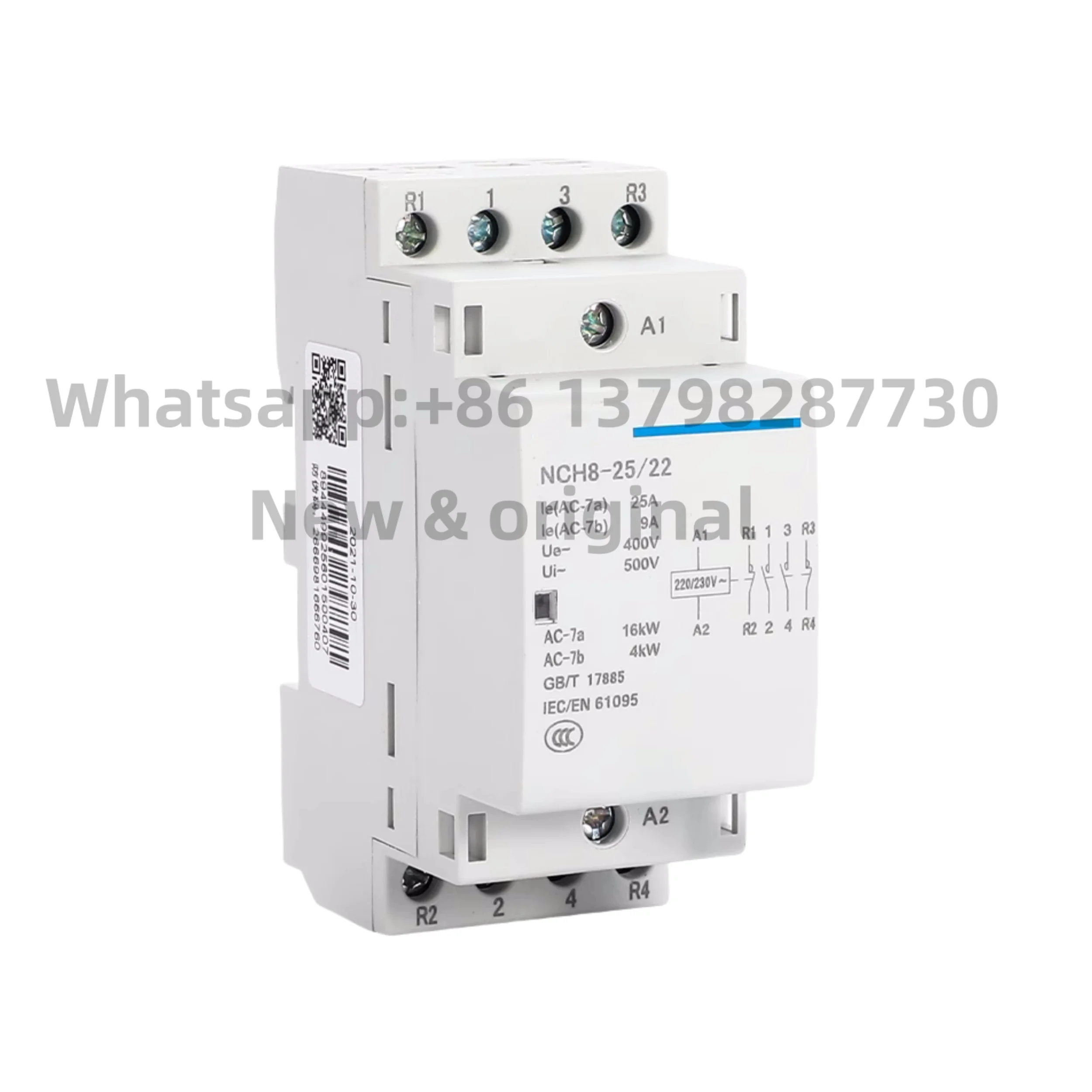 New original Household small AC contactor NCH8-20/20 single-phase 25A 40A 63A rail type 220V