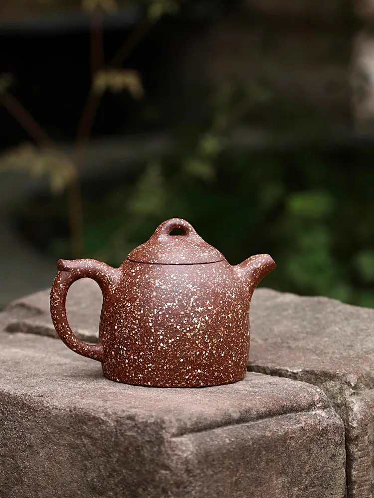 Hidden Teapot, Yi Purple Clay Pure Handmade Tea Pot, 20 Mesh Symbiotic Mineral Dragon Blood Sand Kung Fu Set,