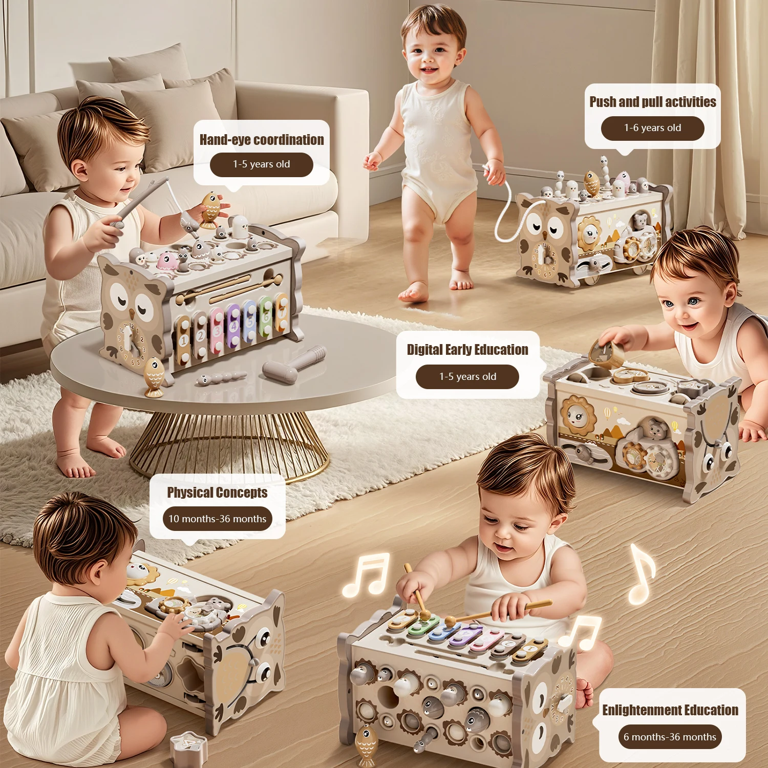 Montessori Educational Activity Busy Board for Toddlers – Sensory Learning & Development Toy 4