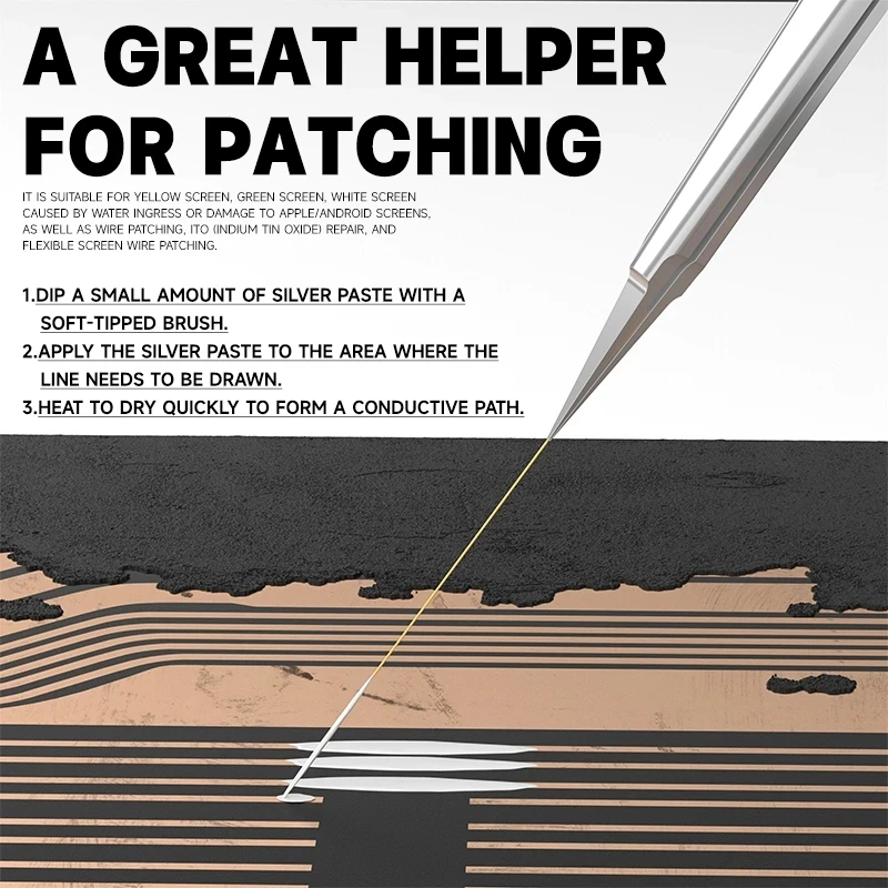Luowei LW-327 pasta de prata condutora excelente adesão alta condutividade especializada para reparo de tela pasta de prata