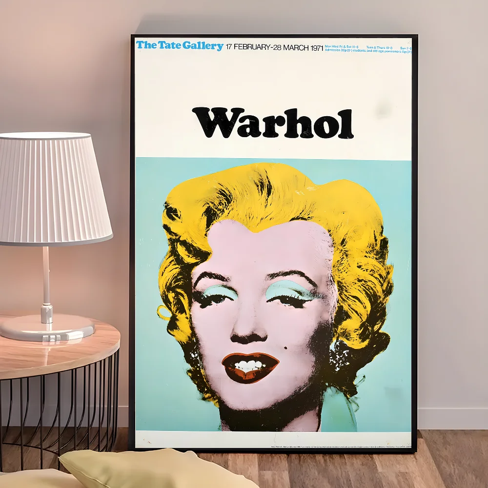 1PC A-Andy W-Warhol Poster Self-adhesive Art Waterproof Paper Sticker Coffee House Bar Room Wall Decor