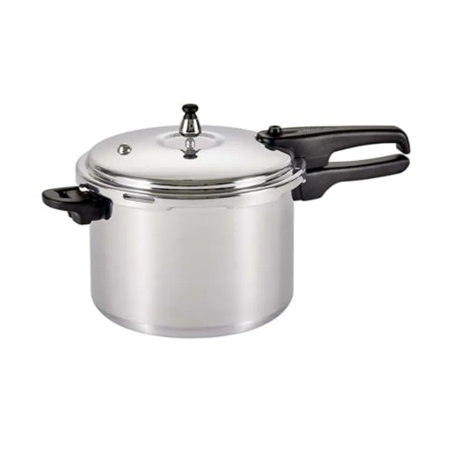 

92180A Polished Aluminum 10-PSI Pressure Cooker Cookware 8-Quart Silver