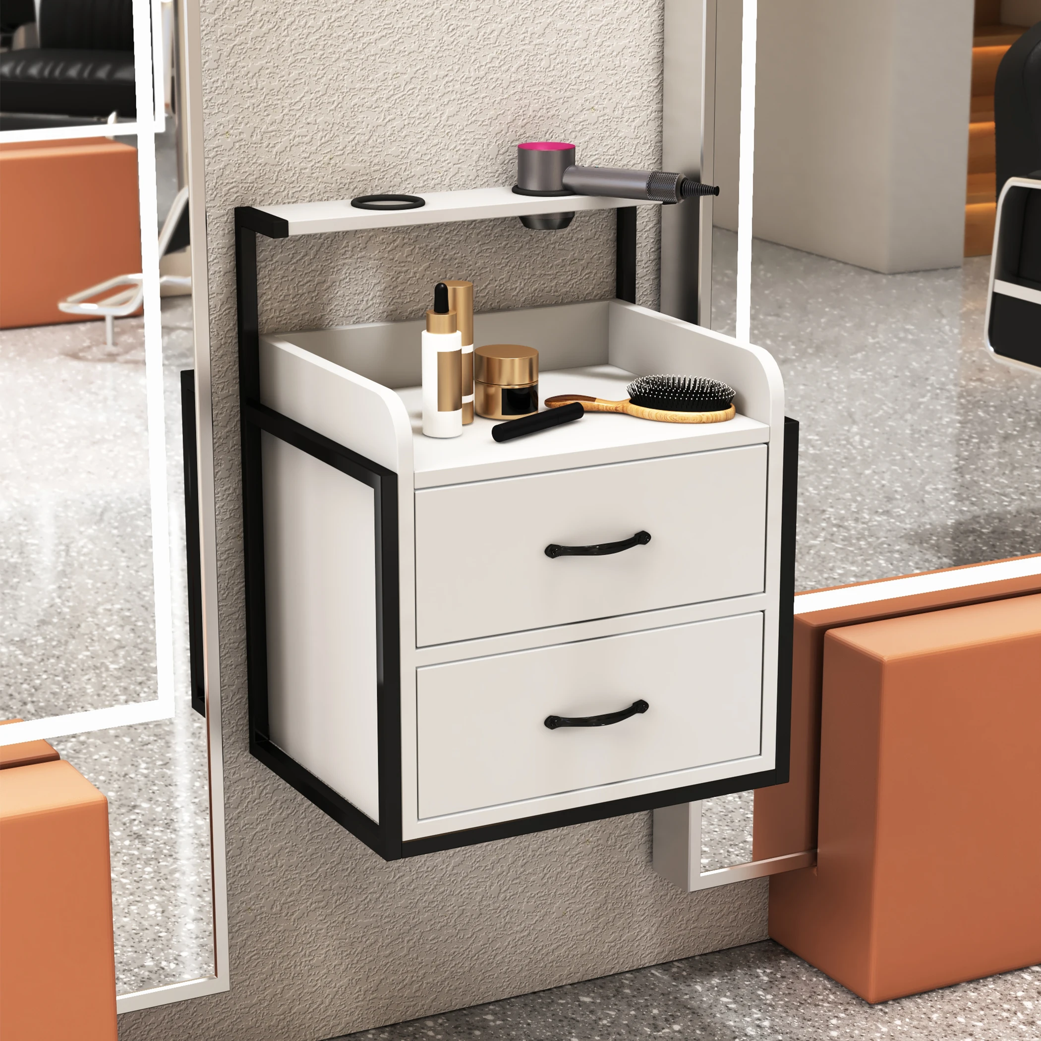 

Barber shop cabinet, hair salon special simple tool cabinet, hair tool cart hair salon storage drawer storage cabinet