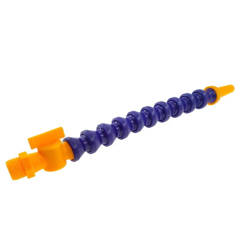 600mm 1/4 3/8 1/2 Round Nozzle Plastic Flexible Water Coolant Oil Tube Hose with Flat Nozzle for CNC Milling Lathe Cooling Pipe image 2
