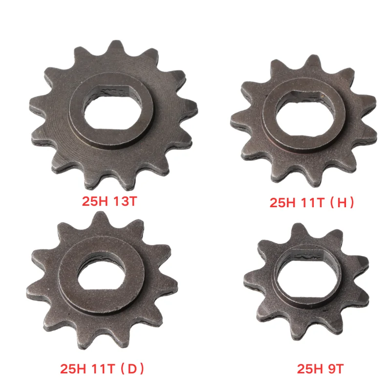Piñón de Metal para Scooter Eléctrico, 9T 11T 13T 25H, en Forma de H/D, con Diámetro Interior de 10 mm, para Cadena 25H, Motor, Engranaje de Piñón, Motor DC