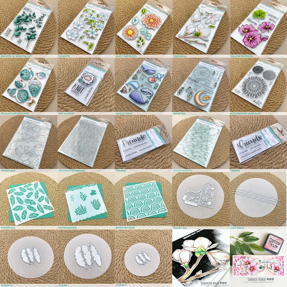 Ozean Wellen Sammlung stirbt Briefmarken Schablone Sammelalbum Tagebuch Dekoration Prägung Vorlage DIY Gruß karte handgemacht
