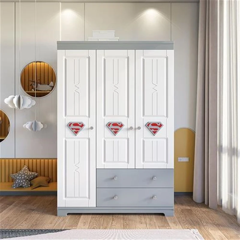 Plastic Nordic Bedroom Wardrobe Modern White Drawers Cabinet Wardrobe Doors Apartment Schlafzimmer Schrank Home Furniture