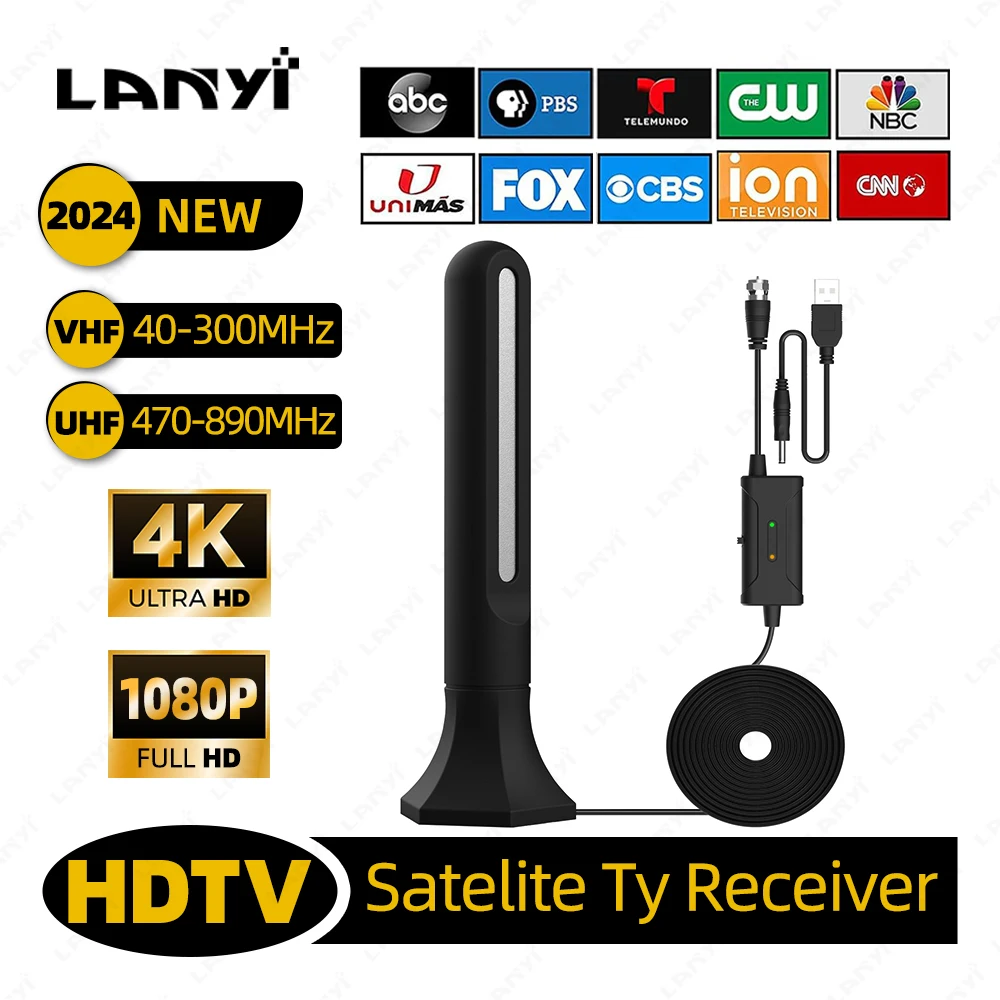 

Digital Tv Antenna Indoor Signal Enhance Amplifier Dvb-T2 Antenna 25Dbi High Gain Indoor Outdoor Easy Installation