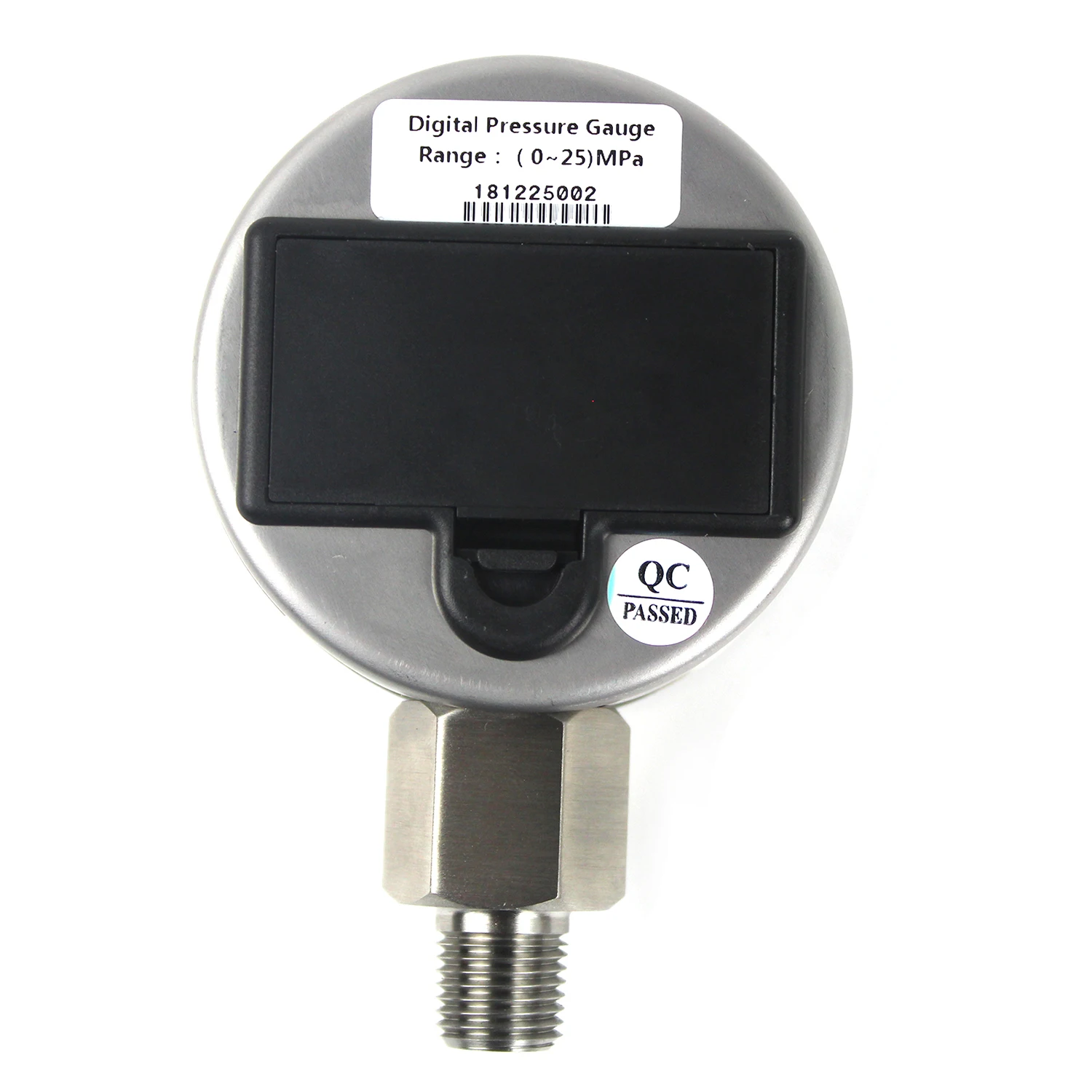 1 قطعة شاشة الكريستال السائل الأصفر مقياس الضغط الرقمي 25MPA 1/4NPT 60 مللي متر الطلب 1% FS دقة حالة الهواء/الغاز/الماء/قياس ضغط الزيت #2