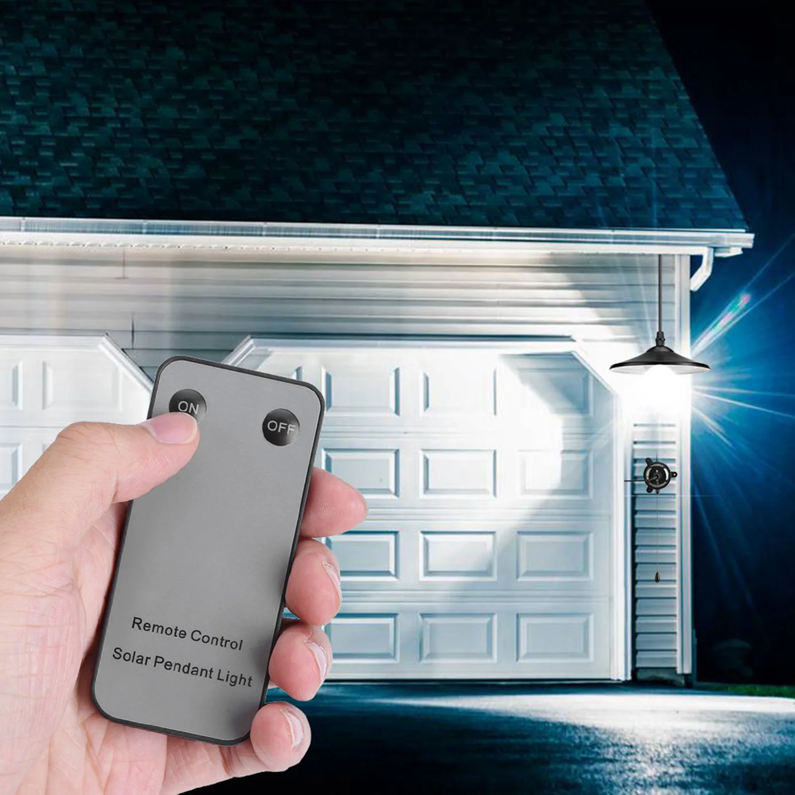 

Solar Powered Garden Patio Pendant Light Remote Control Hanging Lamp Decking