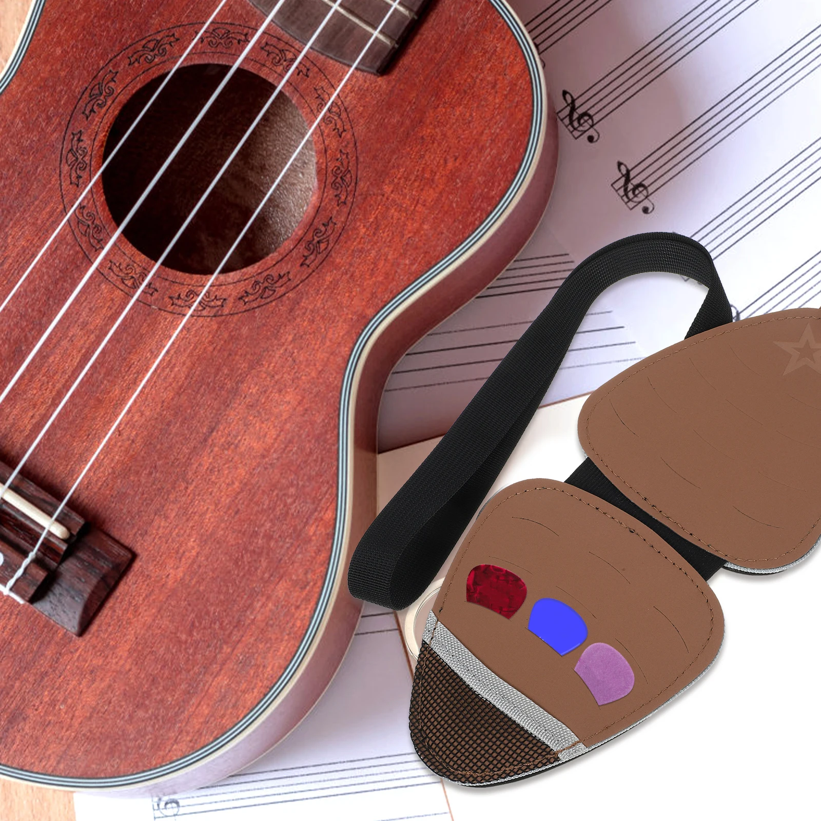 

Pick Bag Guitar Organizer Holder Picks Portfolio Storage for Accessories Book