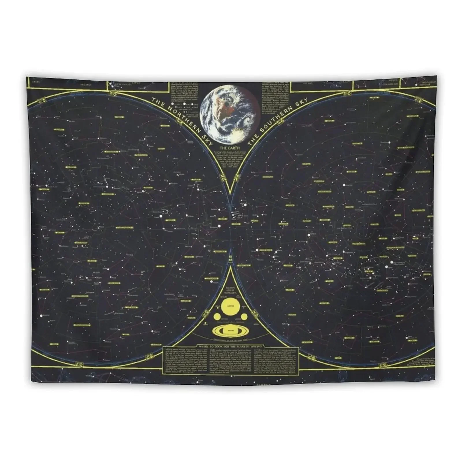 

Stars Map Vintage Map Of Stars Constellations Map The Heavens Tapestry Home Decorating Room Decor Aesthetic Tapestry