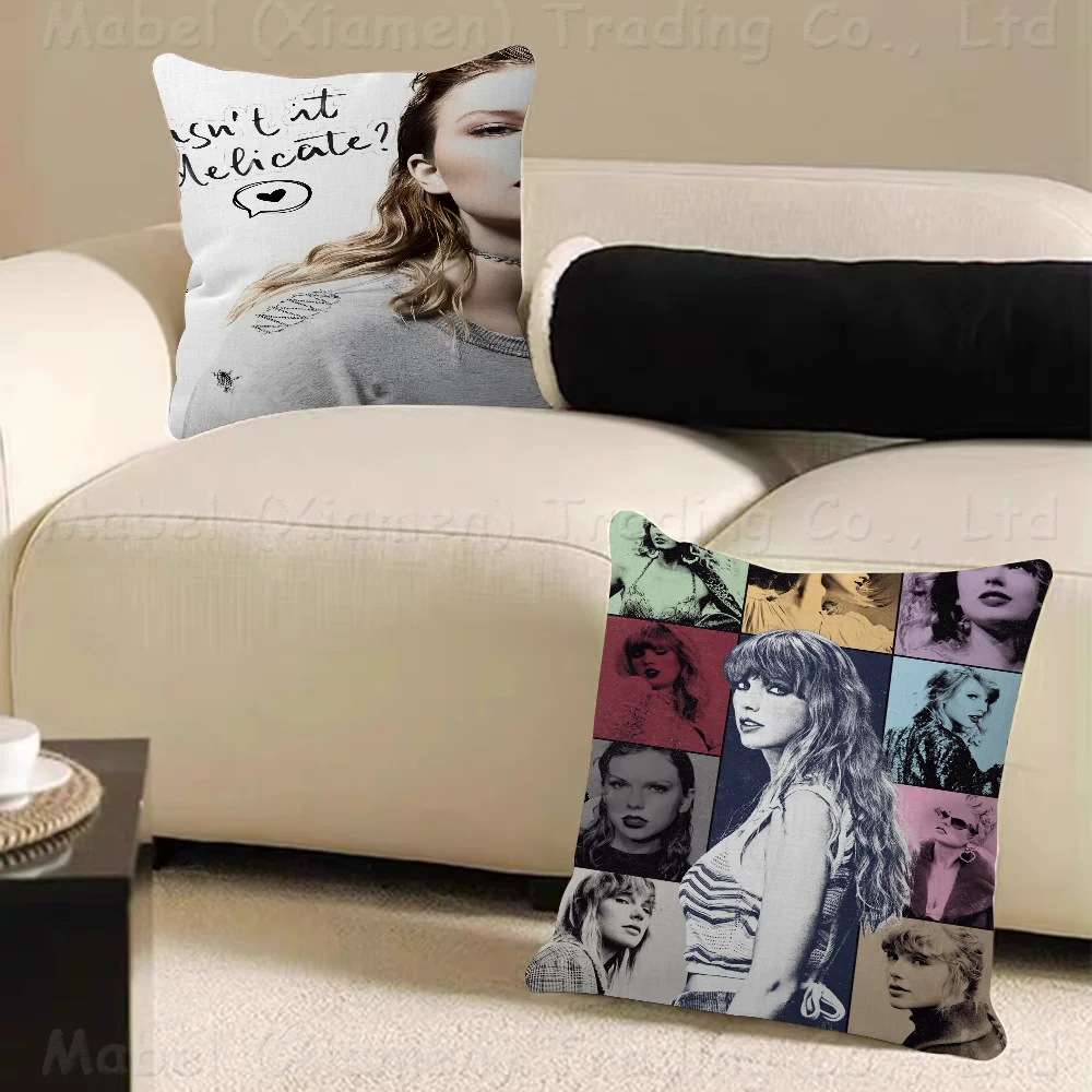 Modern T-Taylor S-Swifts Hit Music Poster Pillow Cover For Bedroom Room And Living Room Sofa Decorative Cushion Cover