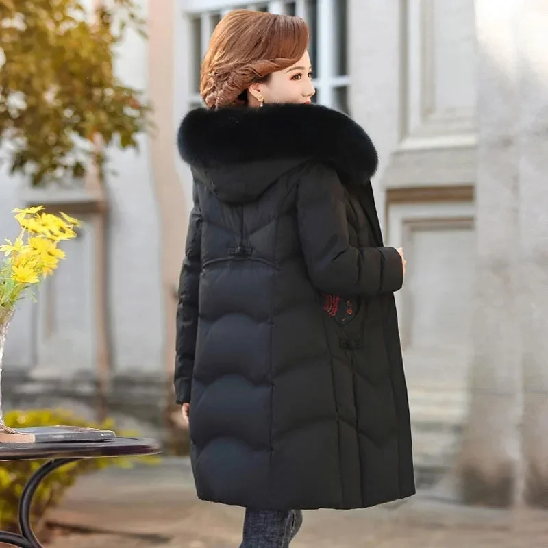 2024 New Women Winter Coat Big Fur Down Parkas Winter Hooded Coat Female Slim Winter jacket for Women Warm Long Parkas