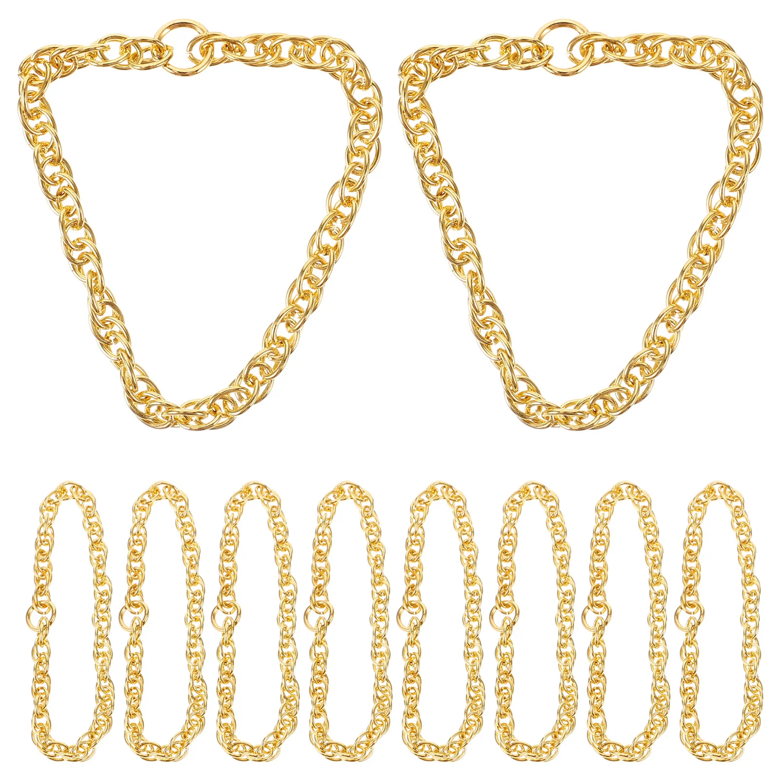 

10 Pcs Adjustable Little Yellow Duck Jewelry Girl Toy Dolls Plastic Dress up Rapper Chain