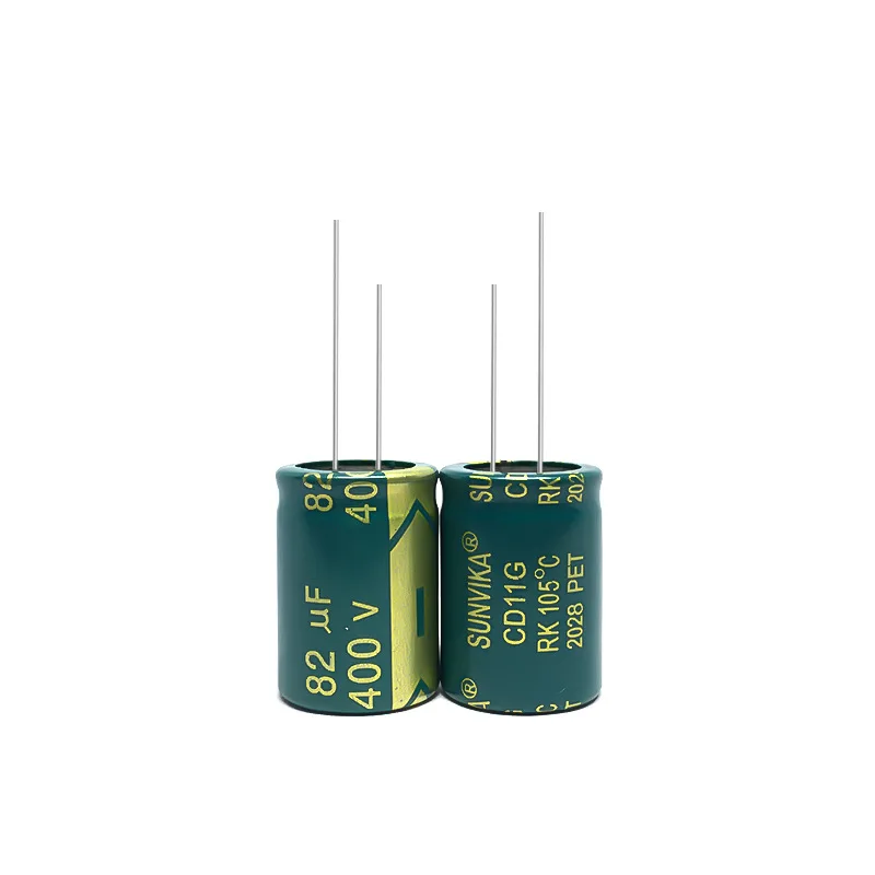 

15pcs 400V 82uF Electrolytic Capacitor High Frequency Low ESR 18x25mm for Power Supply Amplifier