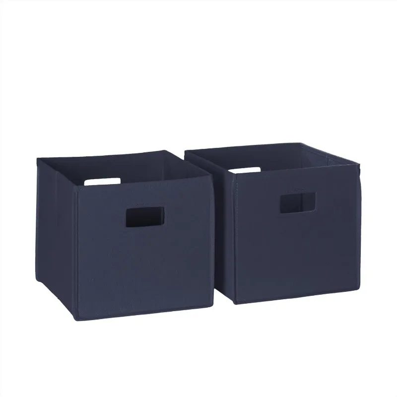 Papelera plegable 02-057, azul marino, 2 unidades