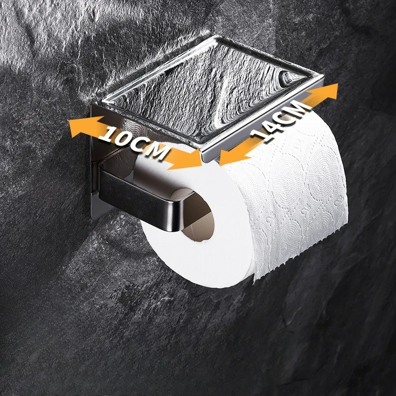 

Stainless Steel Simple Roll Paper Rack Hotel Household Bathroom Toilet Wall-mounted Toilet Carton Non-punching Paper Towel Rack