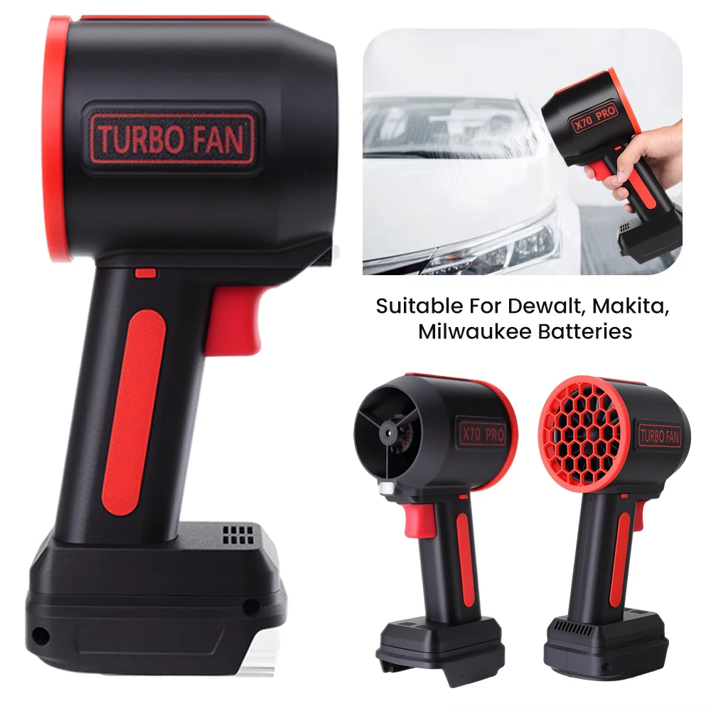 

For Dewalt Battery 20V 70mm Turbo Blower Brushless Cordless Electric Air Blower Handheld Turbo Jet Fan Dust Blowing for Makita