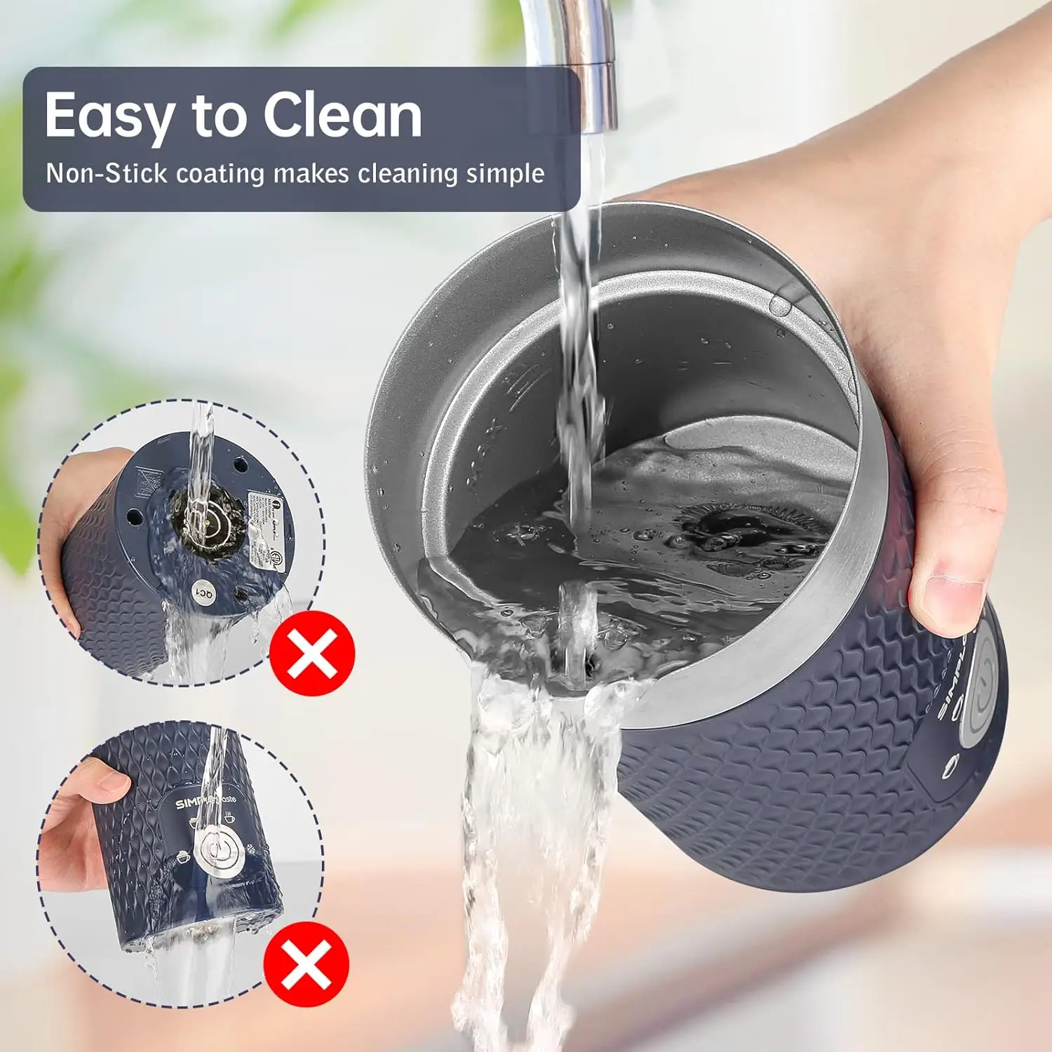 رغوة الحليب، مكواة بخار الحليب الكهربائية 4 في 1، صانع رغوة دافئ وبارد تلقائيًا وسخان الحليب لللاتيه والكابتشينو والماكياتو