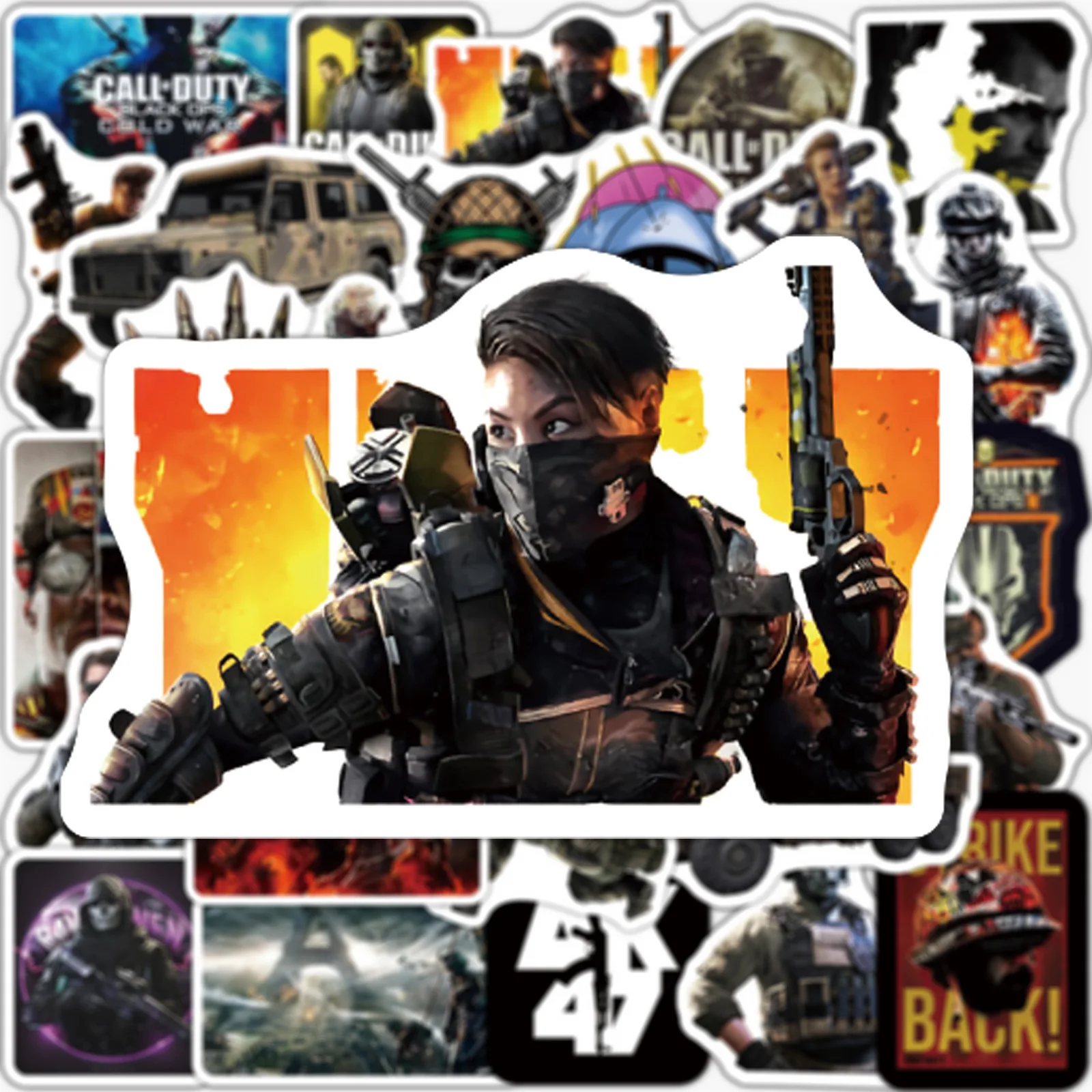 10/30/50/100pcs  Call Of Duty Games Pieces Of Graffiti Stickers  Waterproof Computer Water Cup Case  Kids Toys Decal Sticker