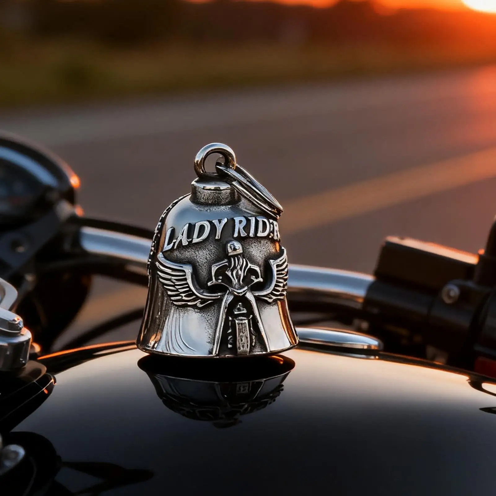 Cycling Bells For Motorcycles Stainless Steel Embossed Ornament Motorcycle Bell Decoration For Cycling For Long-Distance Touring
