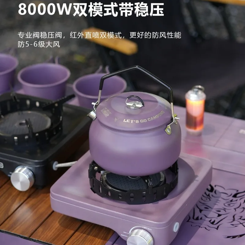 Split Cassette Furnace Infrared Windproof Pressure Stabilized Gas Burner Direct Injection Outdoor Camping Stove