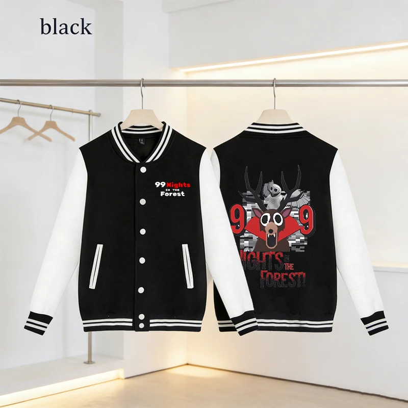 

99 Nights in The Foreste Children Jacket Cartoon Anime Baseball Jacket Boys Girls Winter Warm Clothes Fashion Coat Birthday Gift