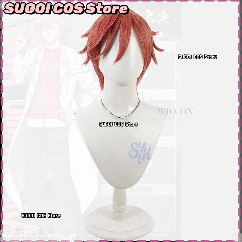 {SUGOI COS} أزياء أنيمي توغين أنكي كوسبلاي كيويا أورانزاكا شعر مستعار أحمر قصير شعر صناعي مقاوم للحرارة لعب الأدوار في الهالوين