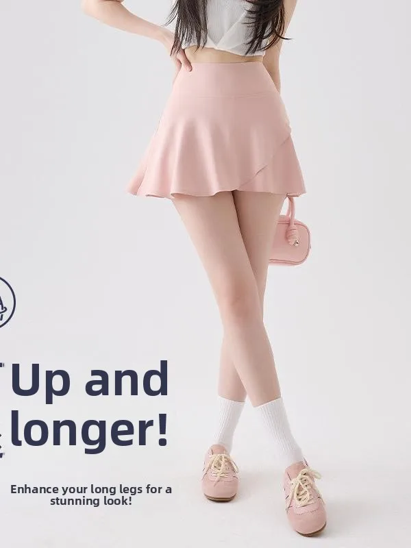 Saia de yoga de cintura alta feminina fitn esporte tênis saia nova sle anti-leve badminton saia plissada fibra de poliéster