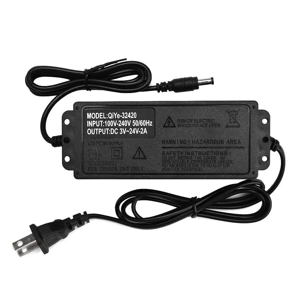 AC100-220V To DC3-24V Adjustable Voltage DC Power Adapter Stepless Speed Regulation Dimming 2A 3A 5A with Display Screen