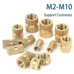 M2 M2.5 M3 - M10 Brass Insert Nut Injection Molding Brass Knurled Thread Embedded Inserts Nuts Nutsert Support Customize