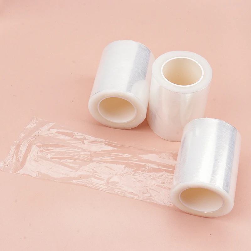 1 ロール 200 メートル目使用透明プラスチックラップタトゥー眉毛フィルムプロフェッショナルつけまつげエクステンショングラフトアートメイクツール