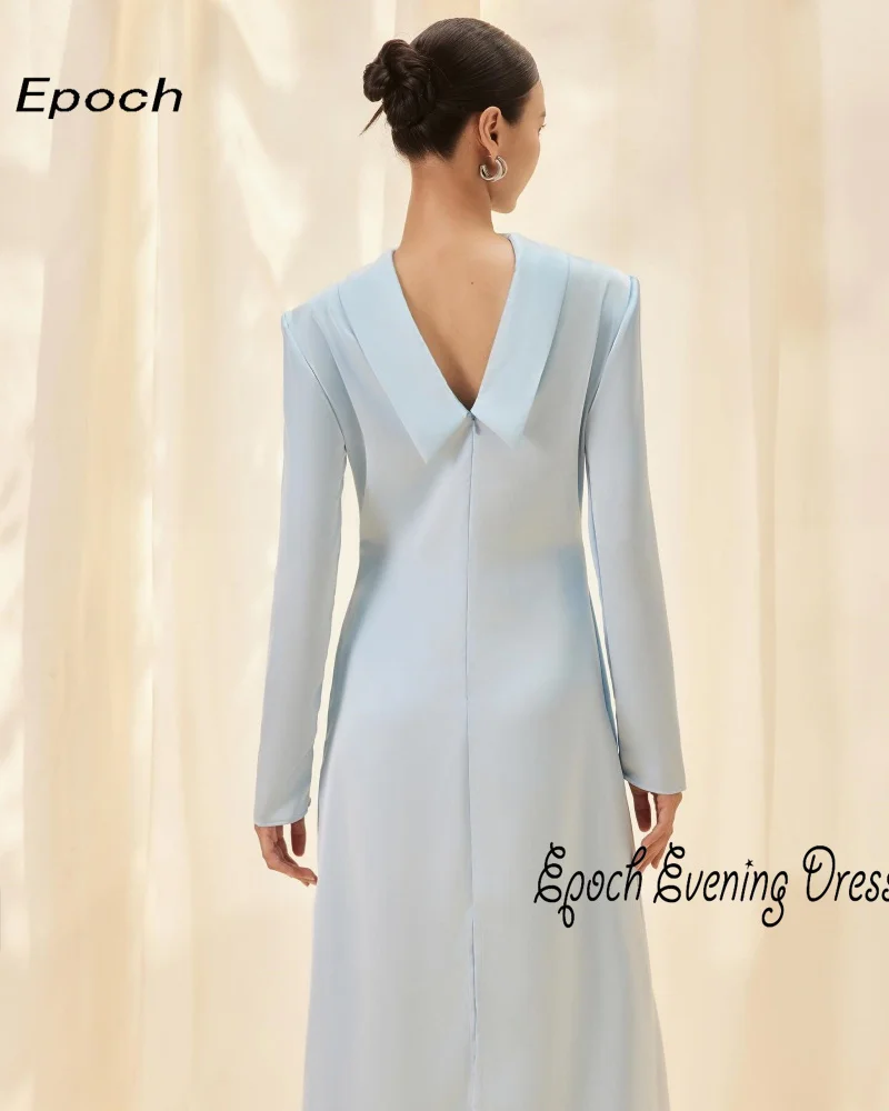 Simple Evening Dress For Sexy Women 2024 فساتين السهرة Long A-Line Ankle-Length Custom Color Full Sleeve Cocktail Prom Gown