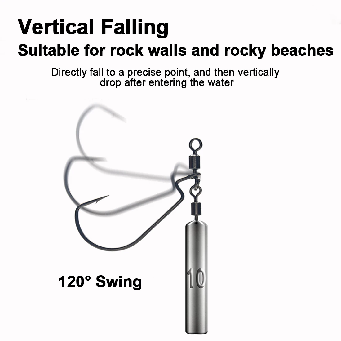 FishTrip 5 قطعة خطاف وزن الرأس EWG خطاف دودة الصيد JIKA تلاعب باس الصيد مع شفرة خطاف الاعشاب لصيد الدودة الناعمة