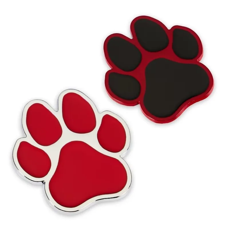 

Popu для 6,5x6 см, черный 3D персонализированный металлический медвежья лапа, автомобильная наклейка, след, металлическая наклейка, принт лапы, автомобильная наклейка, авто мотоцикл