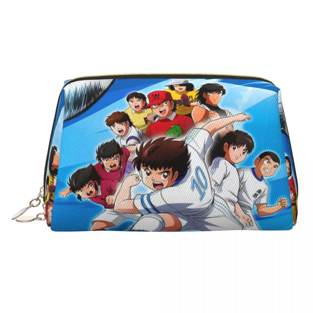 Japan Football Manga Captain Tsubasa Women Cosmetic Bags Travel Makeup Organizer Pouch Toiletry Storage Dopp Kit Box