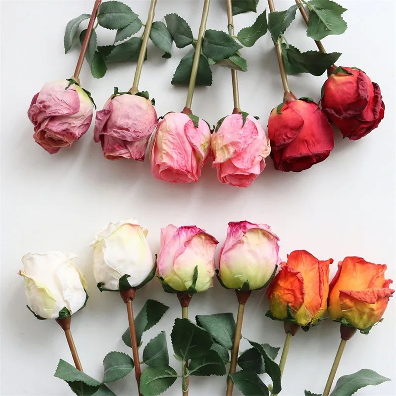 1pcs Grilled Silk Rose Bouquet Artifici Flower For Wedding Home Rome Decoration High Quality Valentine's Day Gift Accessories