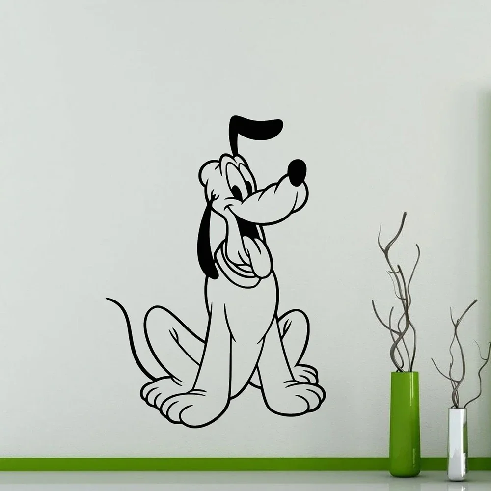 الكلب الجدار ملصق بلوتو شخصيات الكرتون الفينيل ملصقات جدار للأطفال غرفة الحضانة الديكور مقاوم للماء للإزالة جدارية X674 #1