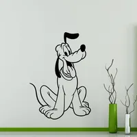 Dog Wall Sticker Pluto Cartoon characters Vinyl Wall Stickers for Kids Room Nursery Decoration Waterproof Removable Mural X674