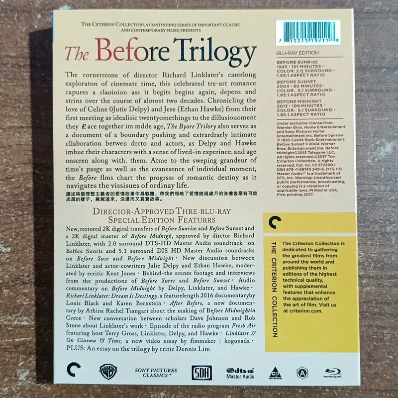 Brand New Unopened Love in Trilogy Blu-ray Disc CC Standard Collector's Edition 3-Disc Pack Including
