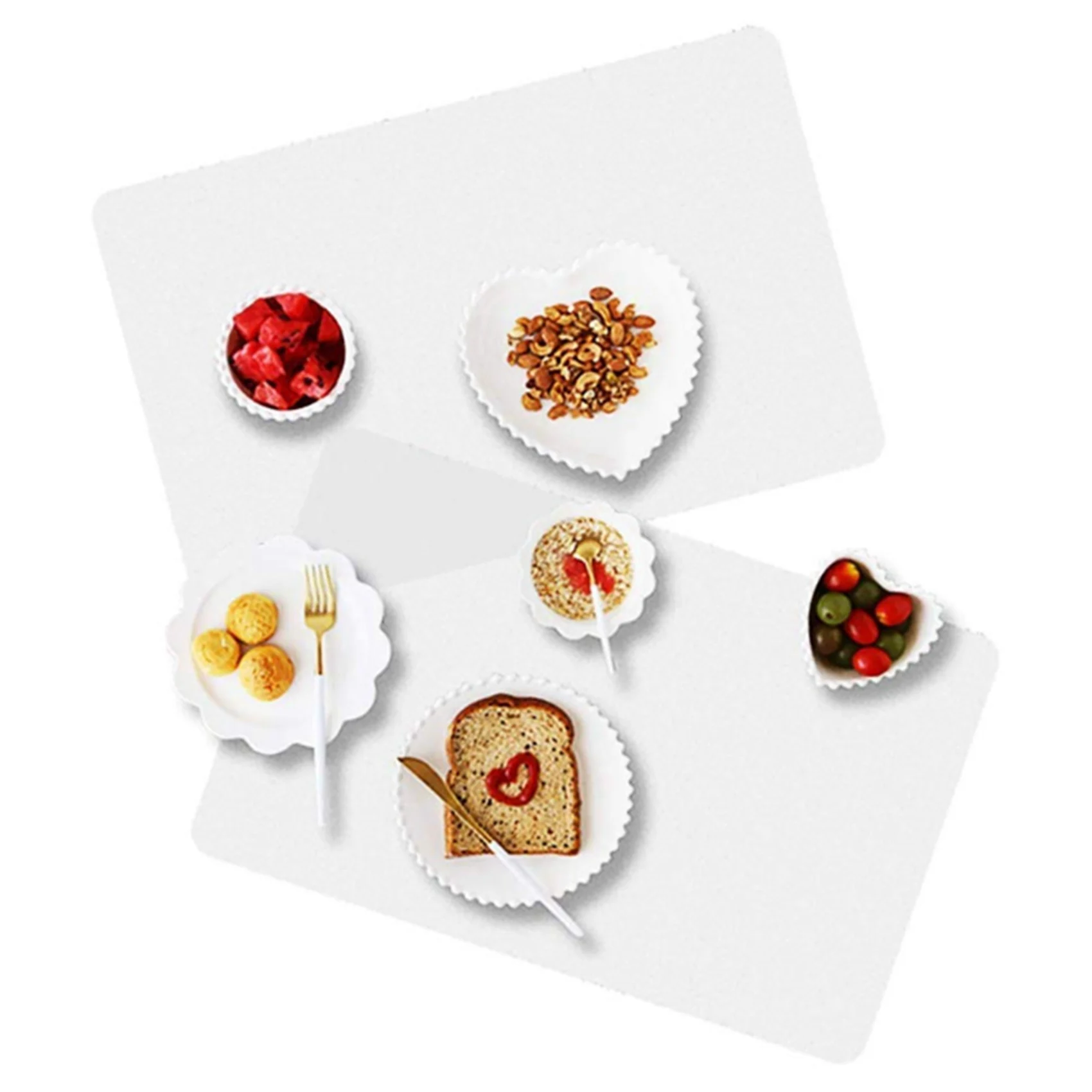 【ELECTRONIC-ACCESSORIES】Transparent Placemat Washable Placemat For Heat-Resistant Non-Slip Kitchen Placemat Table (16 Pcs)