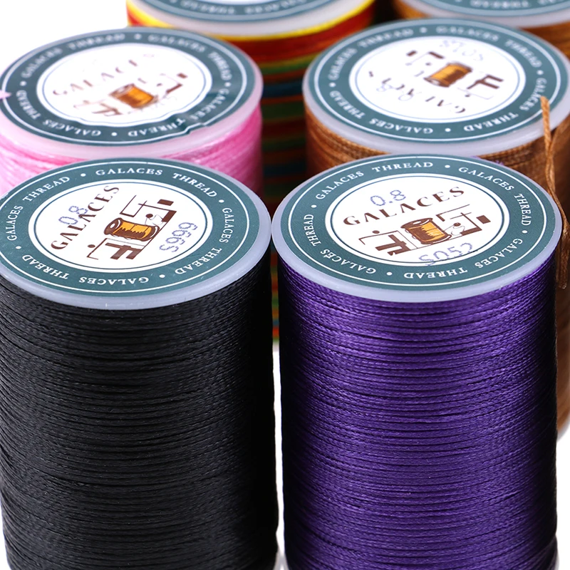 90 Meters Multicolor Sewing Thread Polyester Cord Waxed Thread Leather 0.8mm for DIY Tool Hand Stitching Thread