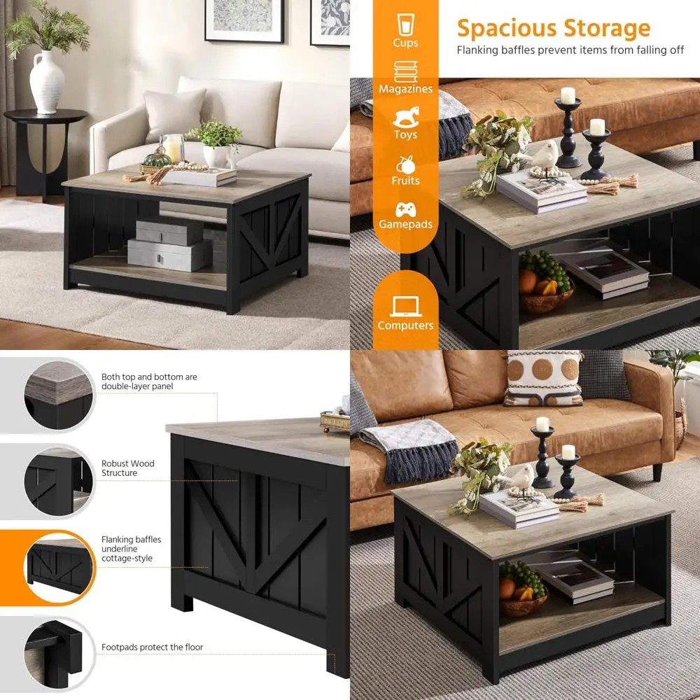 

квадратный журнальный столик для гостиной, деревянный обеденный центральный стол 31,5 дюйма