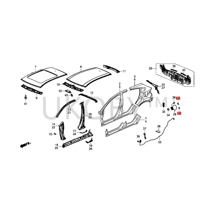 70495692000 Suitable for Ho nd a Accord Fit Odyssey Sidi CR-V Oil injection port cap damping pad oil tank cap adhesive