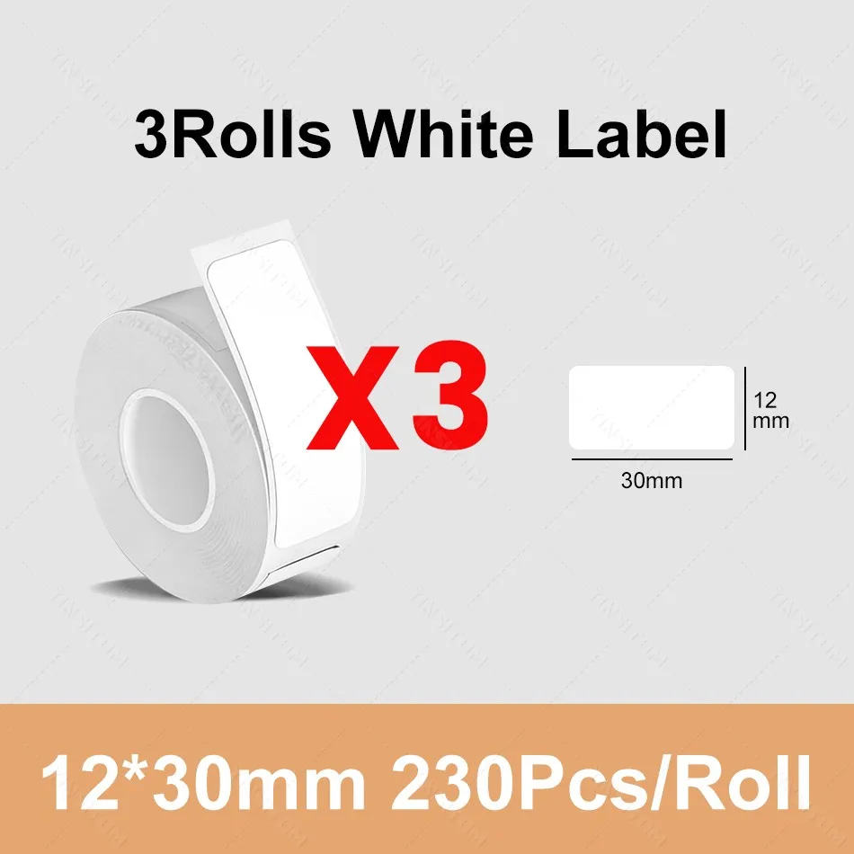 Marklife P15 P12 M1 Witte Thermische Etiket Papierrollen 3/5/10 Pack 12*30mm 14*30mm 15*30mm 15*50mm Stickerpapier